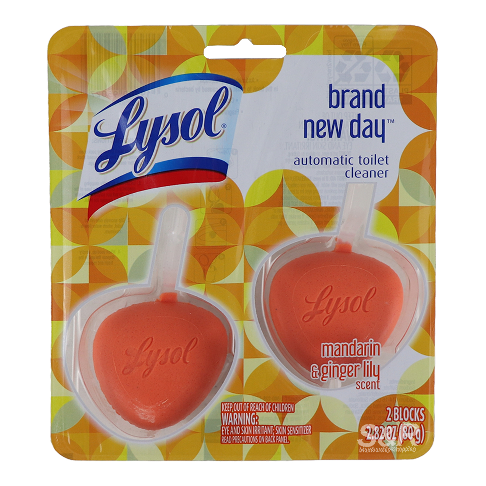 Lysol Automatic Toilet Cleaner Block Mandarin and Ginger Lily Scent 80g